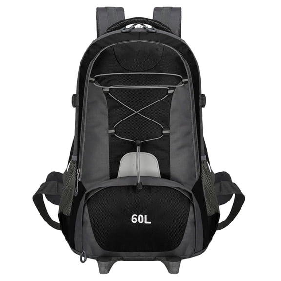 60L Hiking Backpack with Shoe Compartment, Waterproof Internal Frame Camping Rucksack 21.6 x 13.4 x 7.9 in, Black