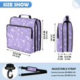 thumbnail image 3 of Zipper Binder with Shoulder Strap 2 inch 3 Ring Waterproof File Folder Organizer Bag 500 Sheet Lavender Glitter Stars Pattern, 3 of 8