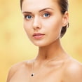 thumbnail image 3 of SuperJeweler 1/4 Carat Black Diamond Solitaire Pendant in 14k White Gold for Women, 3 of 6