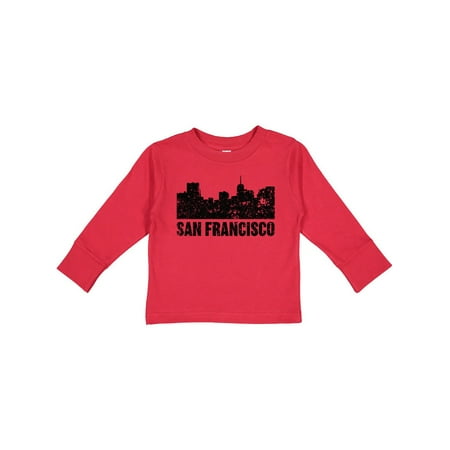 

Inktastic San Francisco Skyline with Grunge Gift Toddler Boy or Toddler Girl Long Sleeve T-Shirt