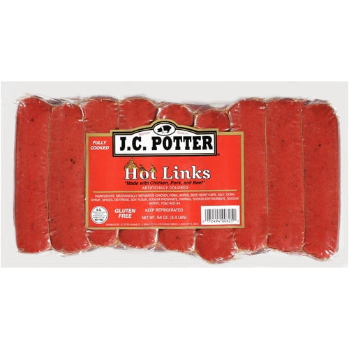 J.C. Potter Hot Links Sausage, 17 Ct, 54 oz