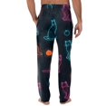 thumbnail image 5 of Satingcolo Mens Pajama Pants Red Bats Halloween, Cotton Soft Sleep Lounge Pj Bottoms with Pockets Drawstring, 5 of 6