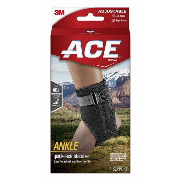 Ace Ankle Brace With Side Stabilizers One Size, Universal, Model No : 207266 - 1 Ea
