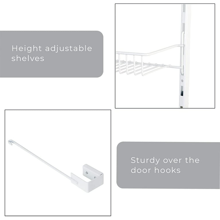 SmartDesign Smart Design Over the Door Pantry Organizer with Adjustable  Shelves - White