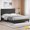 Light Gray, variant on Upholstered Platform Bed Frame with Adjustable Headboard, Diamond Pattern, Strong Wood Slats, Noise-Free, No Box Spring Needed, Easy Assembly, Queen, Beige