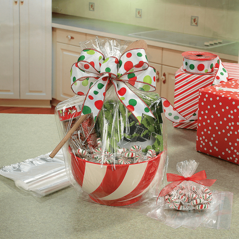 Walmart Large Cellophane Wrap Gift Basket Bags DIY Party