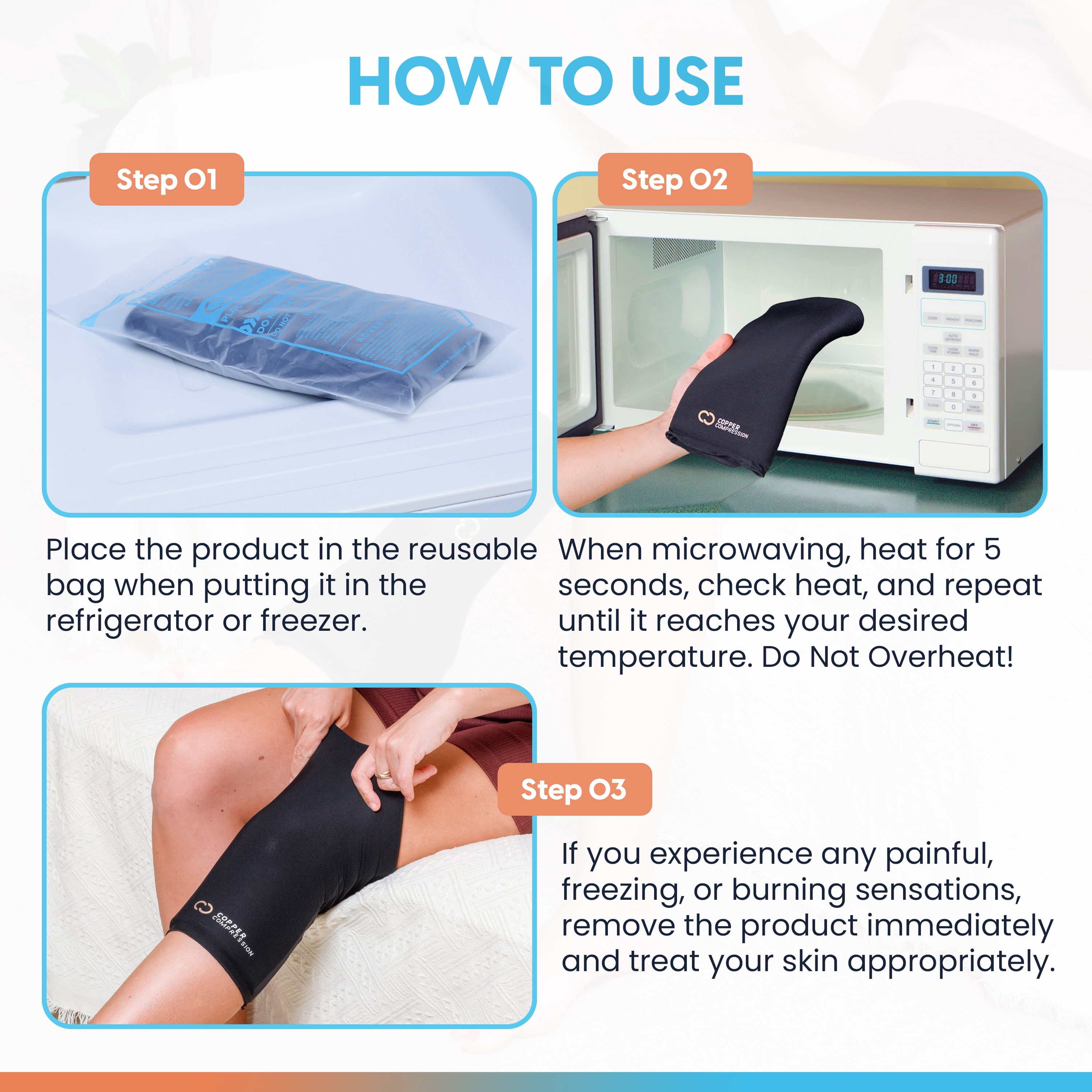 CopperFreeze® Hot + Cold Therapy Knee Sleeve by Copper Compression®