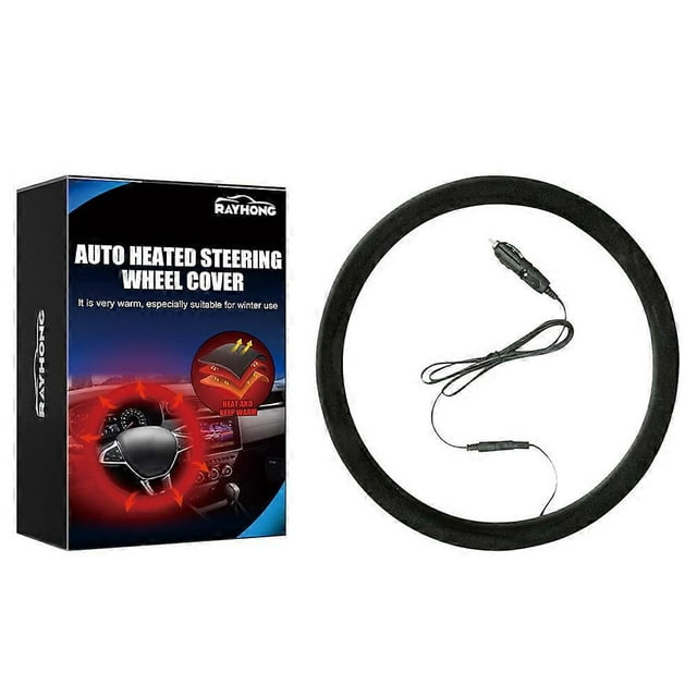Auto Heated Steering Wheel Cover 12v 15 In Car Universal Winter Steering Wheel Heating Hand Warmer Wheel Protectivecover