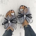 thumbnail image 4 of Sandalias de verano para mujer, sandalias planas de gran tamaño con lazo de seda y diamantes de imitación para mujer Wmkox8yii nm1585, 4 of 7