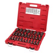 Milwaukee 49-66-7016 29-Piece SHOCKWAVE Impact Duty 1/2 in. Drive SAE and Metric Deep 6 Point Socket Set