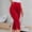 Red, variant on BUIGTTKLOP Capri Leggings for Women High Waisted Yoga Capri Pants Button Side Stretchy Pull on Cropped Trousers