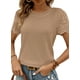 thumbnail image 1 of Tops SHEWIN Summer para mujer, casual, cuello redondo, manga corta, 1 of 5