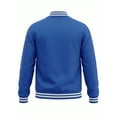 thumbnail image 6 of CCRFTGI Jackets for men Classic Button Down Baseball Jacket Long Sleeve Windproof Coat Casual Clothing Royal Blue 3XL, 6 of 6