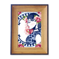thumbnail image 1 of Chinese Culture Flower Woman Photo Frame Exhibition Display Art Desktop Painting, 1 of 3