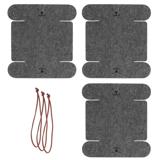 Cesta de almacenamiento plegable, 3 unidades/juego de cesta de almacenamiento, suministros de oficina pequeños de fieltro, caja de almacenamiento de fieltro, durabilidad mejorada