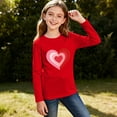 thumbnail image 7 of Annhoo Valentines Day Tops for Gilr Boy Crewneck Print Graphic Pullover Long Sleeve Shirts Fashion Casual Clothes, 7 of 7