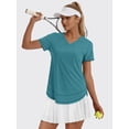 thumbnail image 3 of Rosvigor Womens Workout Tops V Neck T Shirts Comfy Athletic Shirts Loose Women Activewear Top for Gym Running Yoga, 3 of 7