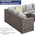 Superjoe 7 Piece Outdoor Conversation Set All Weather Wicker Sectional