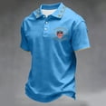 thumbnail image 2 of Dwelliawo Men's 250 Anniversary Usa Shirt 250 Anniversary Usa Casual Polo Short Sleeve Shirts 1776-2026 Patriotic Shirt Patriotic Top M Blue 2XL, 2 of 5