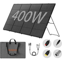 400W Foldable Solar Panel - Lightweight, Enhanced Stands for Easy Setup, Portable Solar Charger with Adjustable Support, 34.2V Waterproof for RV/Campervan Travel