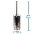 thumbnail image 4 of ELLE Paris Hammered Metallic Ceramic Toilet Brush, Chrome, 4 of 4