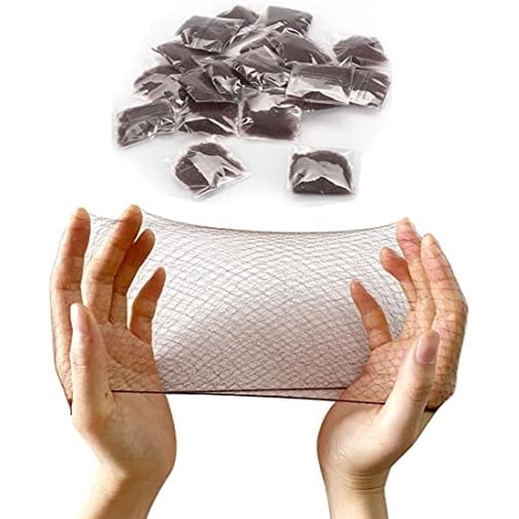 20 count Hair Nets for Women Bun,Invisible Hair Nets Elastic Edge Mesh (Coffee)