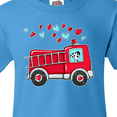 thumbnail image 4 of Inktastic Valentine Fire Truck with Cute Dalmatian and Hearts Youth T-Shirt, 4 of 5