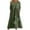 Army Green, variant on Patlollav Midi Dresses for Women, Women's Summer Dresses Round Neck Cotton and Linen Casual Short Sleeve Dress