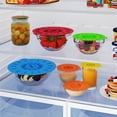 thumbnail image 3 of 7 Packcouvercles en Silicone, Couvercle Anti-Éclaboussures pour Micro-Ondes, 5 Tailles Couvercles Réutilisables Résistants à la Chaleur pour Aliments, s'Adapte aux Tasses, Bols, Assiettes, Casseroles, Poêles, Cuisinière, Four, Réfrigérateur, Sans BPA, 3 of 6