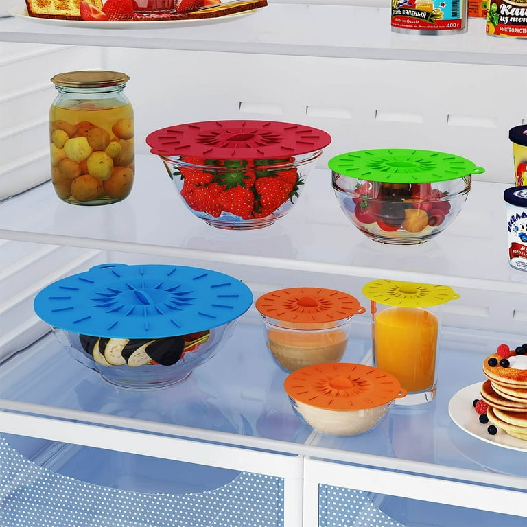 Silicone Lids, Microwave Splatter Cover, 5 Sizes Reusable Heat