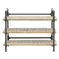 thumbnail image 4 of HUBERT® Shelving Unit with Black Iron Pipe Shelving and Mango Wood Shelves - 36" L x 16" W x 30" H, 4 of 5