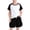 Black, variant on Coerni Kids Athletic Outfits Two Piece Toddler Boys Girls Summer Shorts Set Cotton Short Sleeve Tshirt Drawstring Outfit