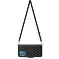thumbnail image 3 of SaniMore Case for Motorola Edge 40 Neo, PU Leather 3D Lattice Stylish for Girls Crossbody Lanyard Flip Kickstand Card Slots Cash Pocket Magnetic Clasp Full Protective Shockproof Wallet Shell, Black, 3 of 9