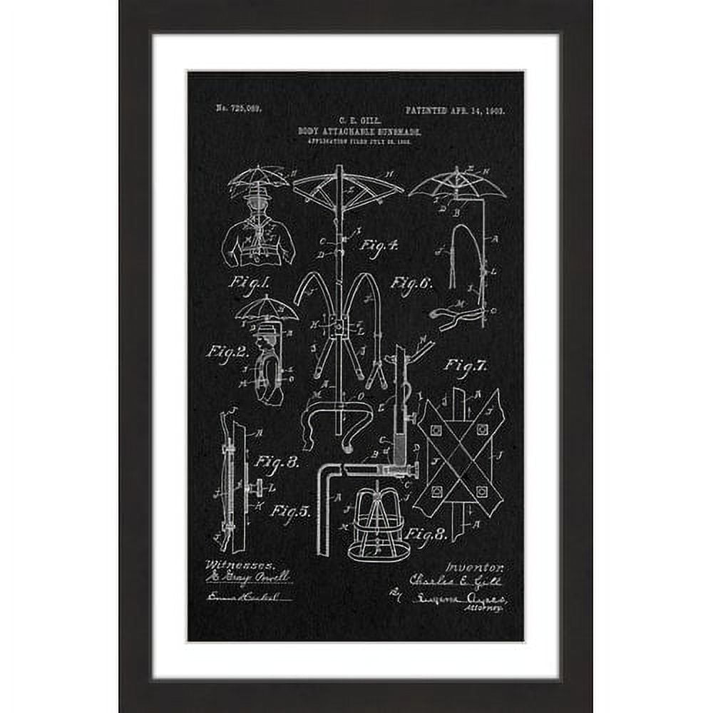 "Sunshade 1903 Black Paper" Framed Painting Print