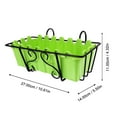 thumbnail image 2 of OUNONA 1 Set Hanging Flower Pots Holder Iron Green Simple Style For Garden Use, 2 of 6
