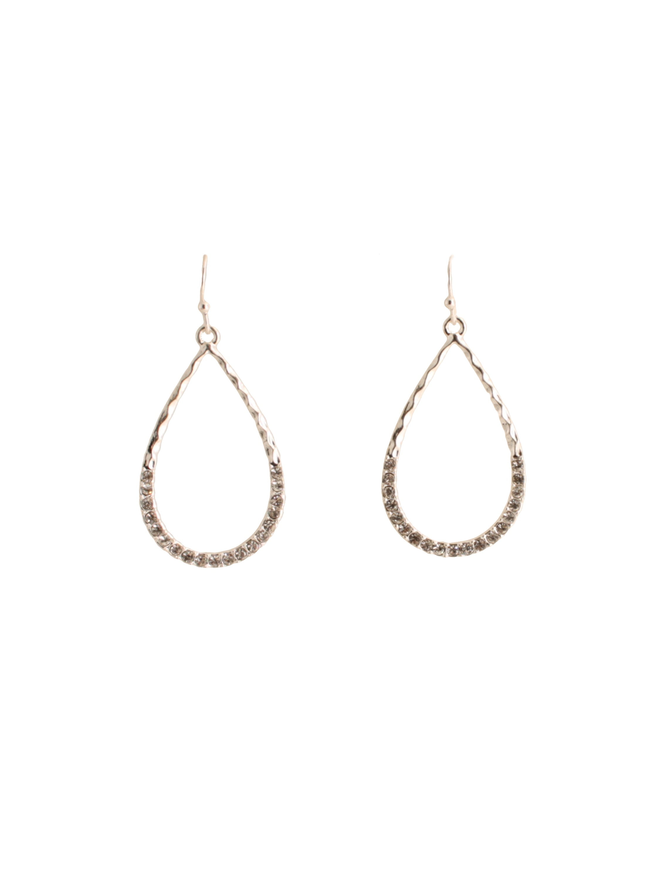 Silver Tone Tear Drop Earring