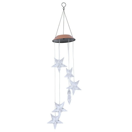 

Frcolor Solar Power Wind Chimes Lamp Star Decor Color Change LED Lamp for Home Garden Party Store (Bronze Cover Pattern)