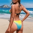 thumbnail image 5 of Chririnla Women's Gradient Tie-Dye Halter Triangle Bikini Set - Quick Dry, Stretch Two Piece Swimwear for Beach Vacation & Pool Party, 5 of 9