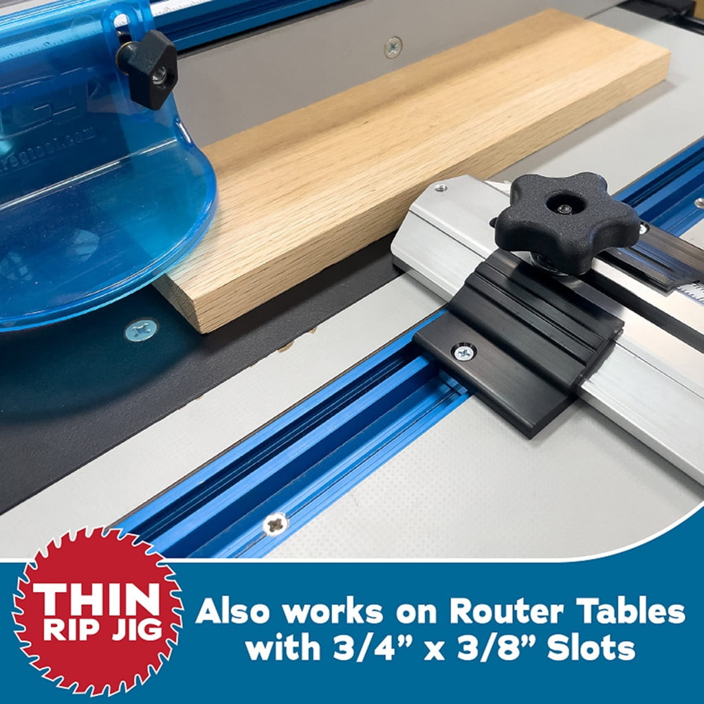 MOMOJIA Extended Thin Rips Jig Table Saw Jig Guides for Repeat Narrow Strip Cuts Router