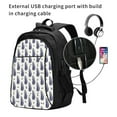 thumbnail image 2 of Cauagu Blue Leaves Print Travel Laptop with USB Charging Port,Extra Large Backpack College Backpack Business Work Bag Casual Daypack Perfert for Men Women, 2 of 7