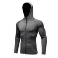 thumbnail image 2 of Chaqueta deportiva de secado rápido con capucha informal con cremallera de manga larga para fitness de otoño/invierno para hombre Pompotops oipoqjl9524, 2 of 8