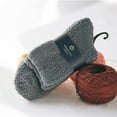 thumbnail image 6 of WTXUE Socks for Men, Home Men Boy Soft Bed Floor Socks Fluffy Warm Winter Pure Color, Dark Gray, 6 of 7