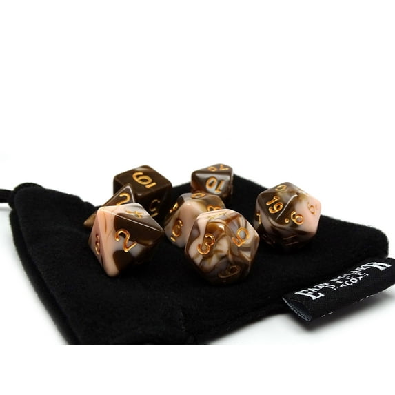 Dusty Rose and Brown Marble - 7 Piece Set