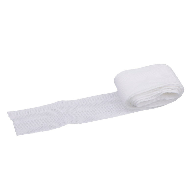 1 Yard Cotton Strap, 30mm Canvas Ribbon Belt Pocket Webbing Strapping, DIY Sewing Bag Belt Accessories White, Size: 1 Meter