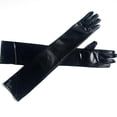 thumbnail image 2 of Sonducket Codo Guantes largos Estilo simple Mujer sexy Ropa Accesorio Niñas Vestir Ornamento Damas Banquete Fiesta Guante con color sólido guantes y mitones Negro Sonducket AP011288-02B, 2 of 6