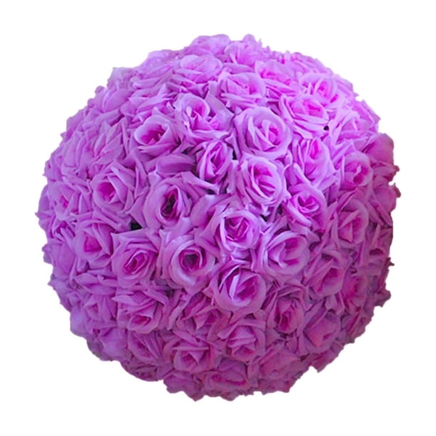 Bolas de flores de rosas, flores de rosas realistas románticas, bolas de flores artificiales de rosas de plástico para fiesta
