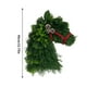 thumbnail image 3 of Guirnalda de pino perenne con plumas artificiales, guirnalda navideña de cedro natural de tacto real, decoración de pared para chimenea y mesa de comedor, 15,7 pulgadas, 3 of 8