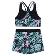 thumbnail image 4 of iiniim Kids Girls Bathing Suit 2 Pieces Crop Tank Top with Booty Shorts Set Swimming Costume, 4 of 7