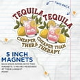 thumbnail image 3 of (2 Pack) Tequila Cheaper Than Therapy Magnets - Fun Drink Decorations - Kitchen Refrigerator Accessories - Lemon Drink Art - 5" On Longest Side - for Cars, Fridges, Toolboxes - Made in USA - MAG6845, 3 of 7