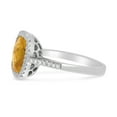 thumbnail image 4 of 14k White Gold Cushion Cut Citrine And Diamond Ring, 4 of 6